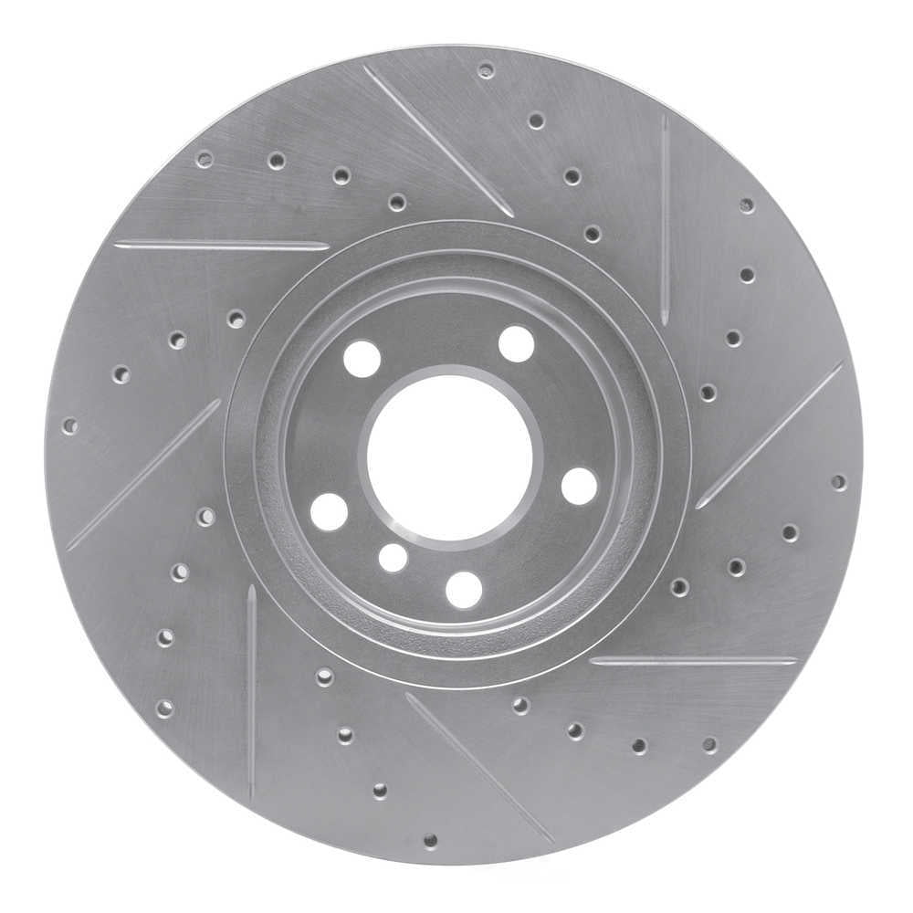 Dynamic Friction Company 631-31142L DFC Brake Rotor - Drilled And Slotted - Silver