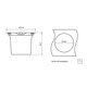 thumbnail image 4 of Basurero de Empotrar Tramontina Standard 31.6x31.6x23.3 cm, 4 of 5