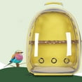 thumbnail image 3 of Bird Carrier Bag Cage Pet Parrot Backpack Shoulder Strap Transparent Cover with Yellow, 3 of 10