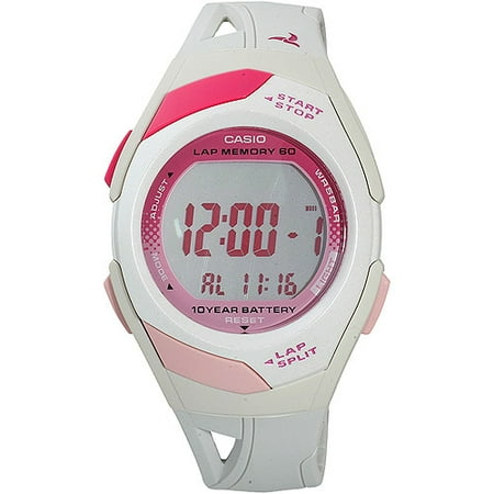 Casio Ladies' White 60-Lap Sports Watch