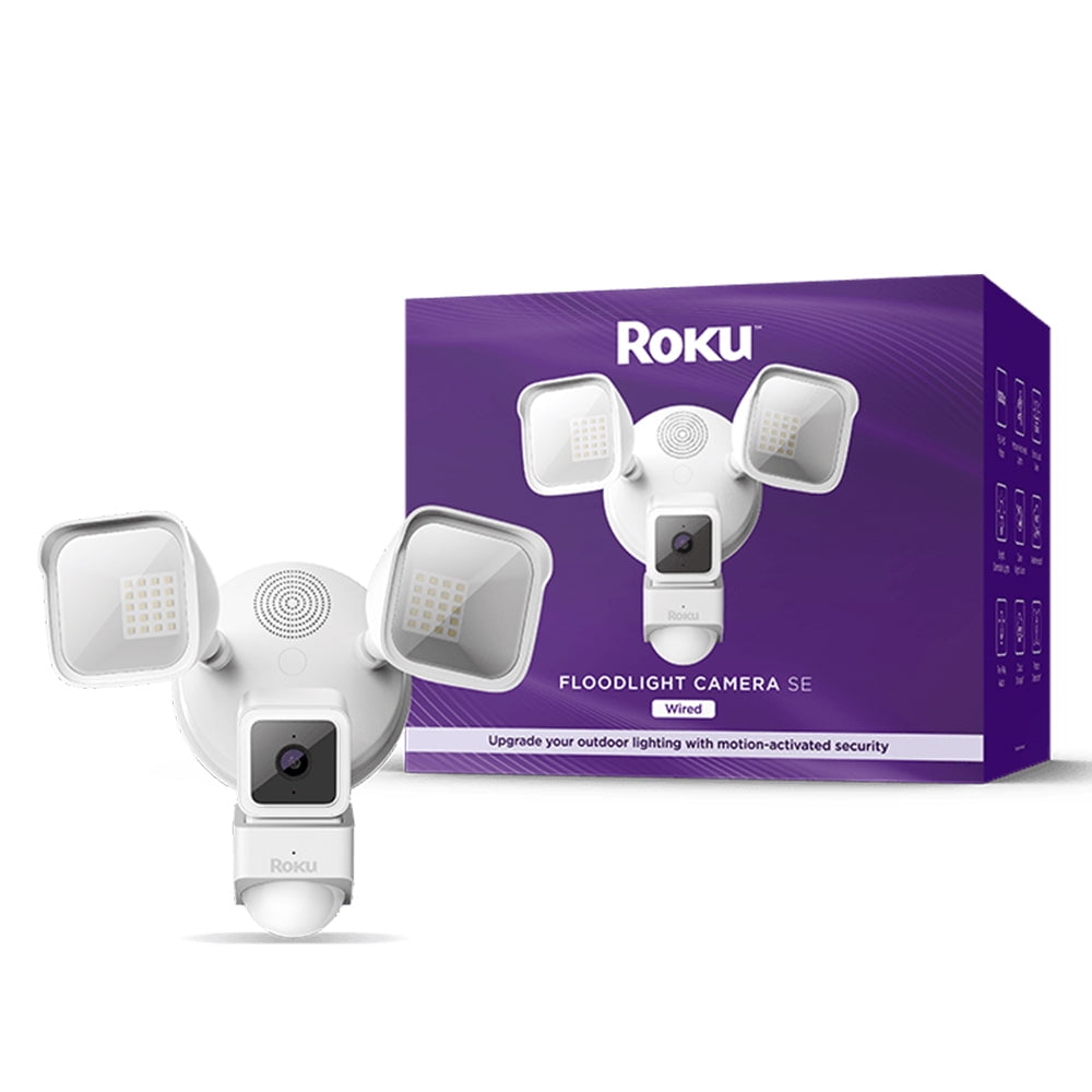 Roku Smart Home Floodlight Camera SE Security Camera with Motion