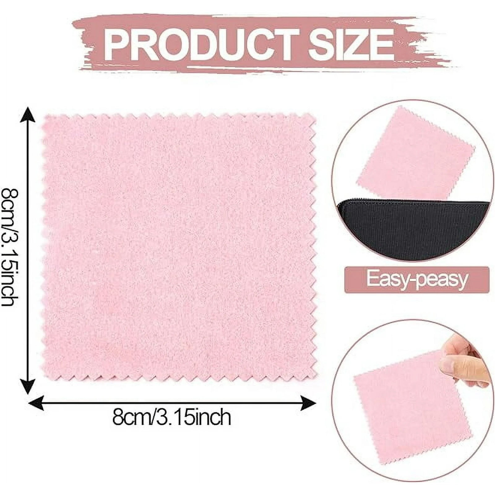 10pcs Jewelry Cleaning Cloth, Silver Polishing Cloth, Small Polish Cloth for Sterling Silver, Gold, Brass, Silverware, Ring, Watch and More (3.15" x 3.15")