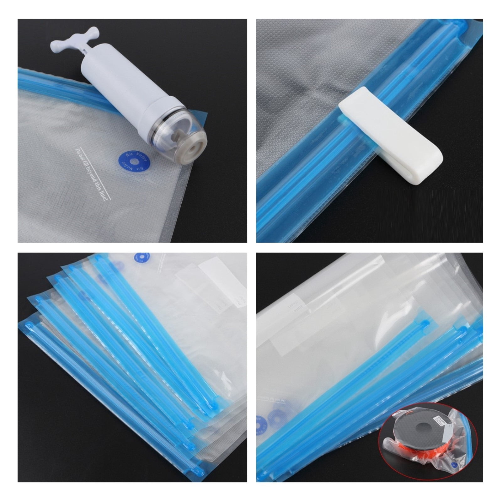 3D Printer Filament Accessory, 5Pcs Reusable Compression Dryer Bags, Vacuum Sealed Bags for Most Coil, 11.8x13.4inch for 1Kg Coil