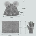 thumbnail image 4 of Chenyin Kids Toddler Hat Scarf Gloves 3PCS Set Padded Scarf Fall Winter Woolen Hat Boys Girls Gloves Warm Outfit 1-6 Years, 4 of 10