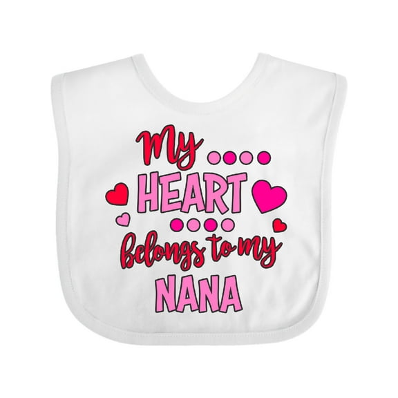 Inktastic My Heart Belongs to my Nana Boys or Girls Baby Bib