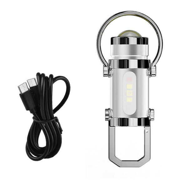 QHUDLV 1200LM Mini Keychain Flashlight – Rechargeable Bright LED Keychain Light