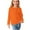 Orange, variant on Toddler Girls Sweatshirts Girls Cotton Pullover Crewneck Sweatshirts Long Sleeve Toddler Girls Shirts Tops Army Green 4-5 Years