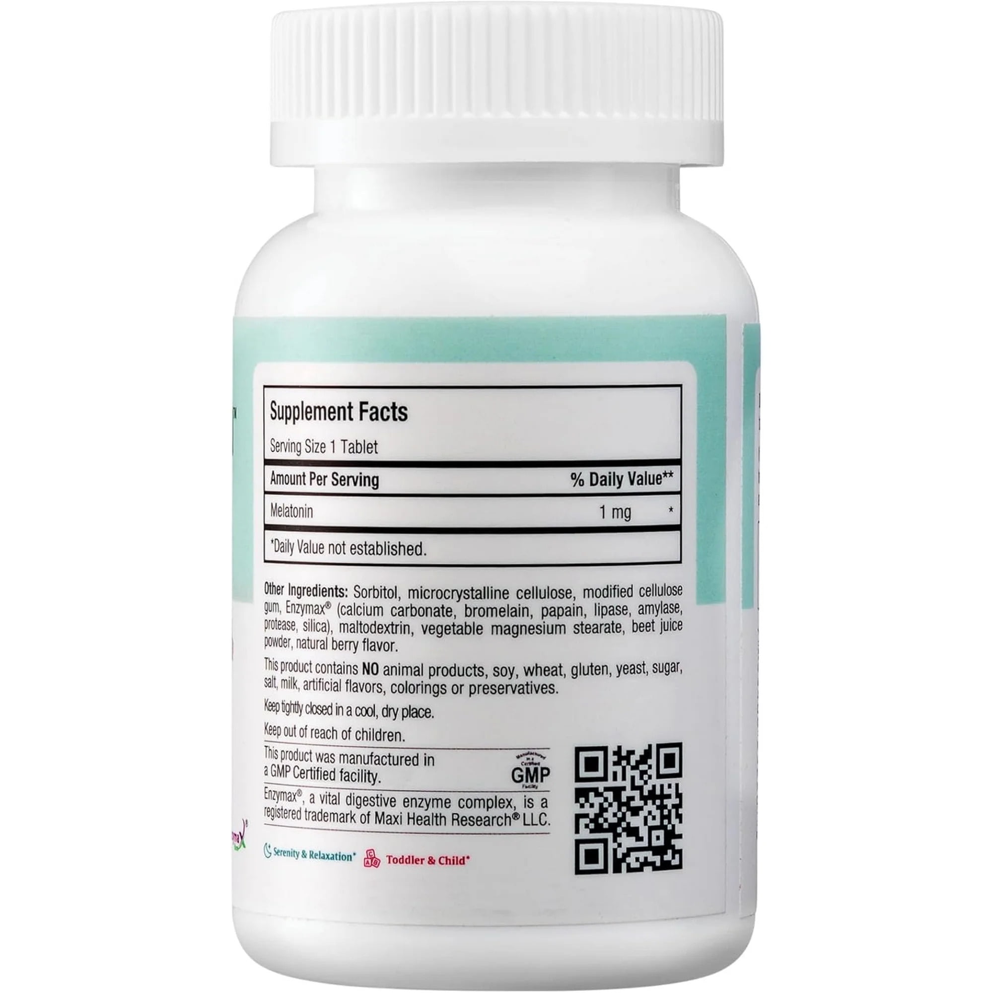 Maxi Health Mel-O Chew Melatonin 1mg Chewable Tablets for Adults & Teens – Berry Flavor – 200 Count