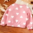 thumbnail image 3 of Posijego Girls Valentines Day Sweatshirts Heart Graphic Pullover Long Sleeve Casual Loose Sweatshirt Tops, 3 of 6