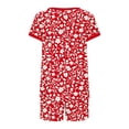 thumbnail image 5 of Enjoytime Two Piece Sets for Women Printed Short Sleeve Round Neck Tops Drawstring Shorts Lounge Set Beach Travel Casual Outfits, 5 of 5