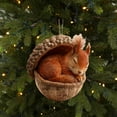thumbnail image 4 of Forest Animal Acorn Ornaments – Cozy Forest Christmas Ornament,New Woodland Creatures Christmas Ornaments,2D Flat Acrylic Pine Cone Animal Decoration,Christmas Tree Decor,Car Mirror,Gifts, 4 of 7