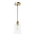 thumbnail image 2 of Hunter - Lochemeade 1-light Alturas Gold, Mini Pendant Light, Dimmable, Modern Style, Cylinder Shaped, for Bedrooms, Kitchens, Dining, Living Rooms - 45227, 2 of 7