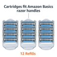 thumbnail image 5 of Recambios de afeitar Amazon Basics de 3 hojas para hombre, 12 cartuchos, 5 of 5