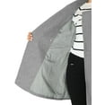 thumbnail image 6 of Agnes Orinda Women's Plus Size Winter Coats Double Breasted Peacoat Outerwear Jackets 3X Grey, 6 of 7