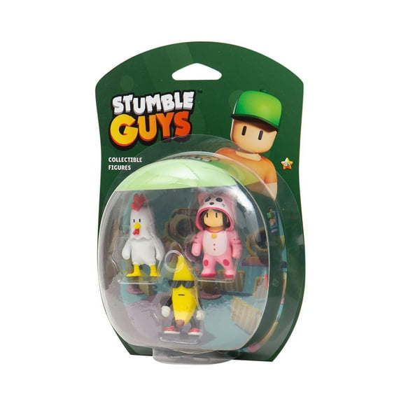 Stumble Guys Collectible Figures 3-pack Blister - Chicken, Banana Guy, Meowmer