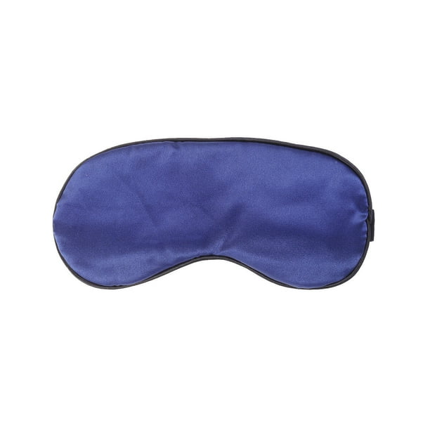 1PCS Unisex Seda de imitación Descanso para dormir Máscara de ojos Acolchada Cubierta de sombra Ayuda para relajarse Ayuda para los ojos con los ojos vendados Ayuda para viajes (Azul marino)