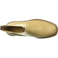 thumbnail image 5 of Sam Edelman Laguna Sesame Leather Chelsea Moto Round Toe Pull On Ankle Wide Boot (Sesame, 6), 5 of 8