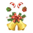 thumbnail image 1 of facefd Christmas Static Sticker Fridge Window PVC Decal Home Office Shop Self-adhesive Decoration, Bell, 1 of 9
