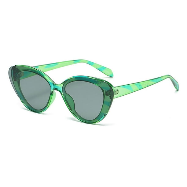 Milaget Cat Eye Sunglasses Womens Eyewear Fashion UV400 Vintage 80s Green
