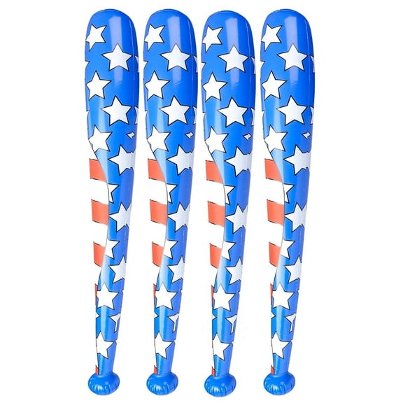 Inflatable Baseball Bats ( American USA Flag ) 4 Pieces (Huge - 42 Inches)