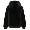 thumbnail image 3 of Giolshon Women's Faux Fur Jacket with 2 Side-Seam Pockets, The Coat with Hood Spring and Fall, 3 of 6