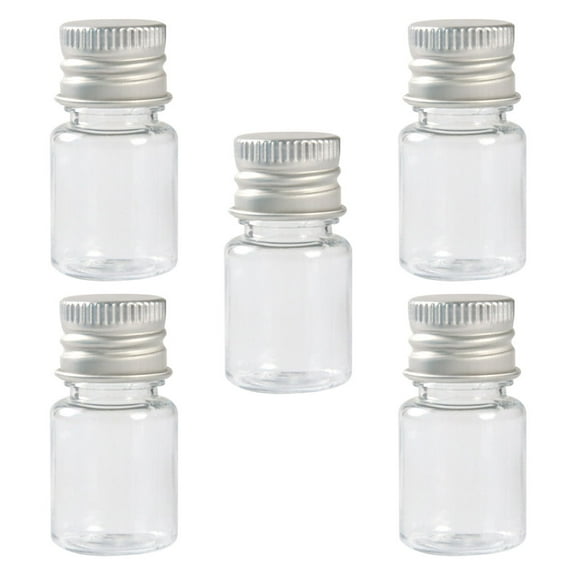 PBPBOX 5Pcs Portable Plastic Bottles Transparent Refillable Vials for Makeup Storage
