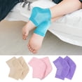 thumbnail image 3 of Happydeer 1 Pair Heel Sock Moisturizing Anti-cracking Anti-slip Shock Absorbing Skin Rejuvenation Soft Mesh Gel Heel Protector Sleeve Sock Foot Care, 3 of 13