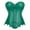 Green, variant on Corset Leather Pirate Cosplay Women Bustier Top Black 3XL