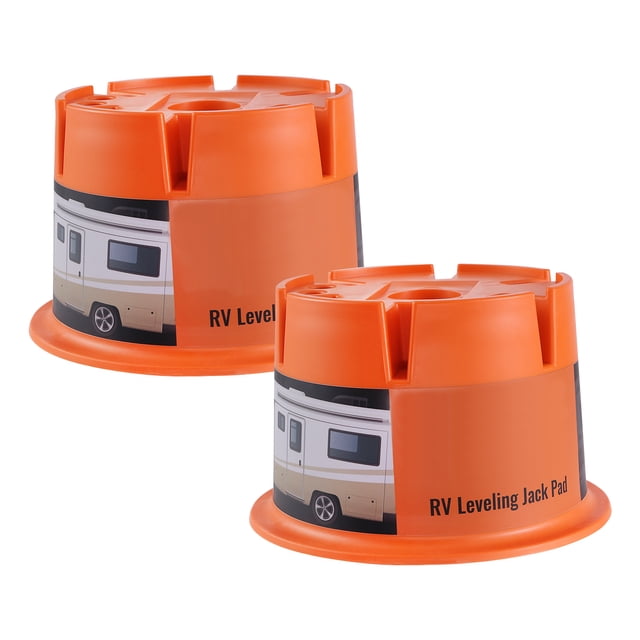 KFFKFF Trailer Stabilizer Blocks, 2000 lbs Load per Leveling Block, Premium Polypropylene RV Support Blocks, RV Journey Essentials for Any Tongue Jack, Post, Foot, 5th Wheels, Pack of 2