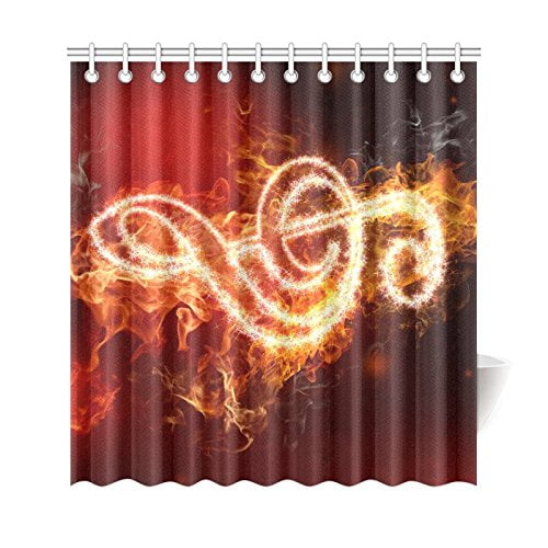 red and black shower curtain set