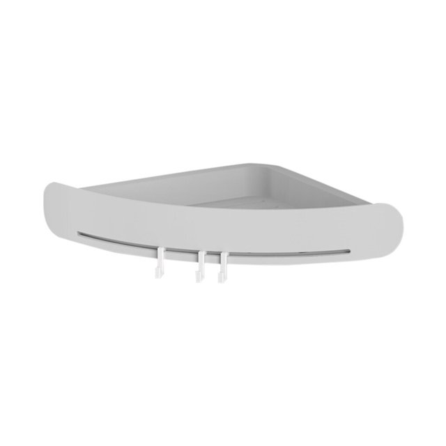 yingyy Bathroom Wall Shelf Shower Gel Bathing Tool Storage Wall Mounted Metal Drain Rack Soap Holder Cup Castor Drain Rack Kitchen Tool Gray