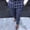 Blue, variant on FRSASU Men's Plaid Dress Pants Mid Waist Slim Fit Casual Suit Stretch Comfort Business Trousers with Pockets Gray