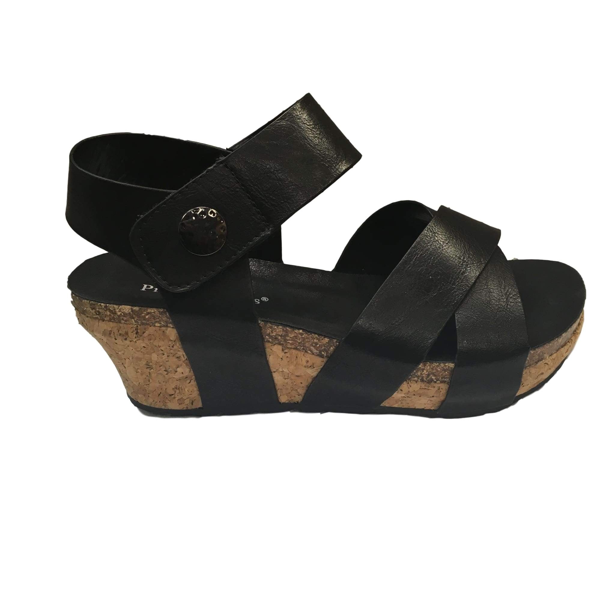 pierre dumas black wedges