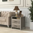 thumbnail image 4 of Gymax Table de Chevet avec 2 Tiroirs Table d'Appoint Style Ferme avec Tablette de Rangement Ouverte, 4 of 9