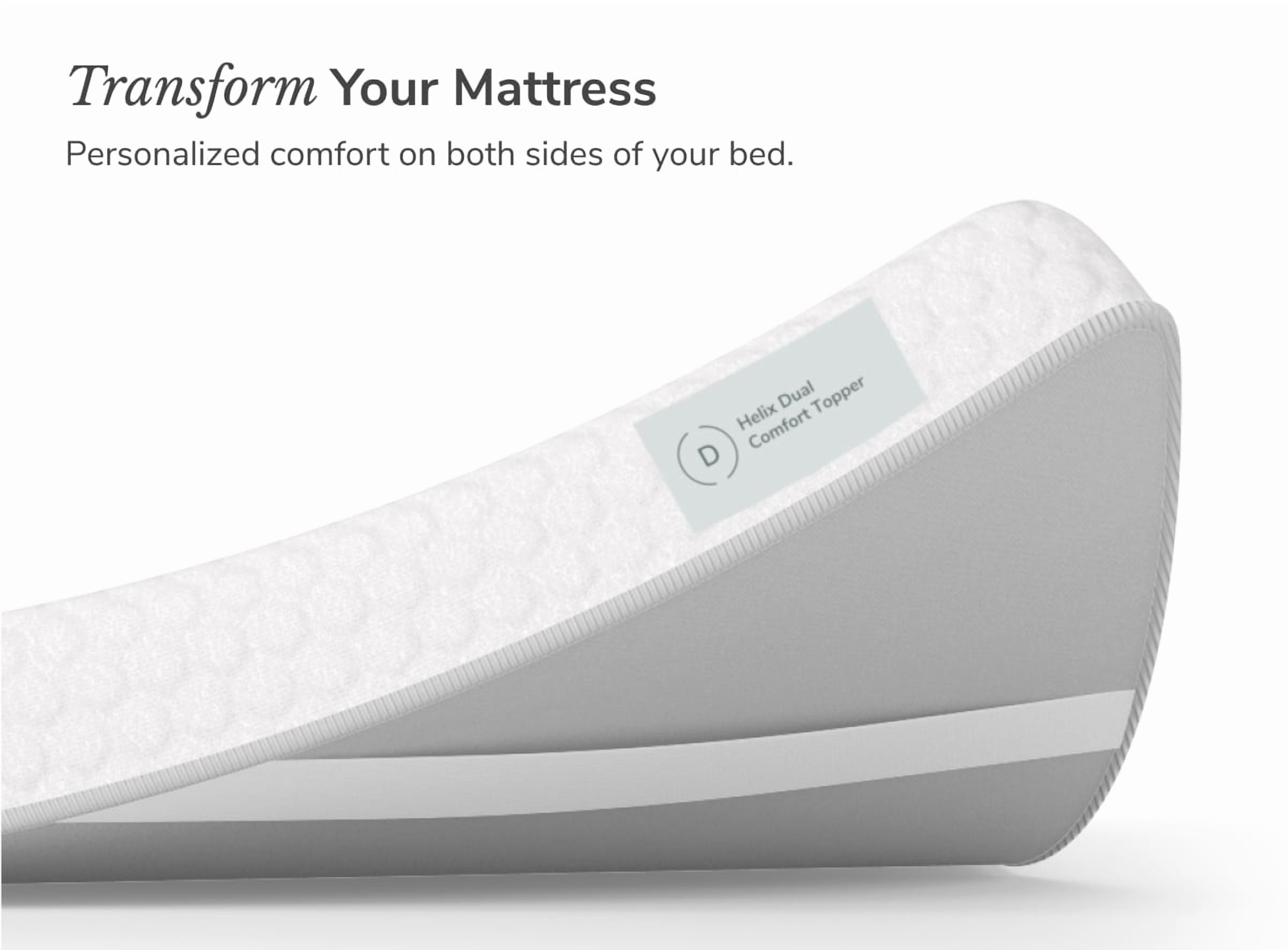 Helix Dual Comfort Mattress Topper with GlacioTex, Queen