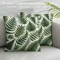 thumbnail image 3 of COMIO Sage Green Throw Pillow Cover Leaves Tropical Plant Leaf Botanical Vintage Floral Lumbar Pillow Case Soft Standard Pillow Cases with Zipper Decorative Cushion Cover for Bed, 3 of 5