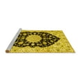 thumbnail image 2 of Ahgly Company Machine Washable Indoor Square Medallion Yellow Traditional Area Rugs, 4' Square, 2 of 4
