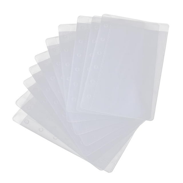 Colaxi Classeur Transparent Format A6/A7 pour Cahier, Documents, Cartes, Collection, Sac, Transparent, Lot de 10