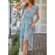 thumbnail image 5 of Vestido maxi cruzado con cinturón y estampado floral PRETTYGARDEN XXL, 5 of 6