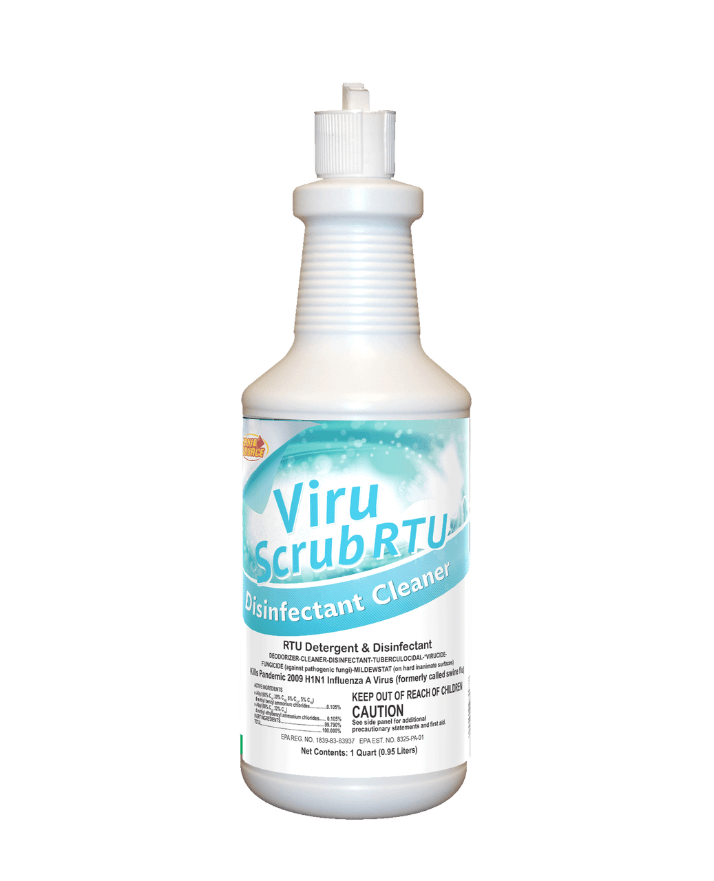 ViruScrub RTU Quat Disinfectant and Cleaner, ReadyToUse, 1 Quart