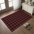 thumbnail image 2 of Black Red Buffalo Plaid Entryway Rug 2'x3'&nbsp; Non Slip Front Door Mats, Geometric Classic Checkered Entrance Rugs Indoor Outdoor Carpet, Washable Floor Mats Small Area Rug for Bedroom Kitchen, 2 of 8