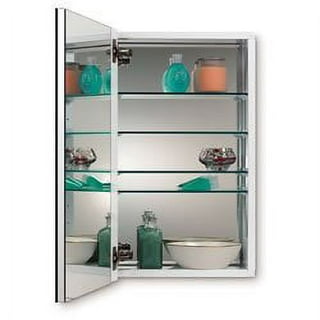 Jensen 663BC Low Profile Narrow Body Medicine Cabinet with Polished Mirror 15-inch by 36-Inch