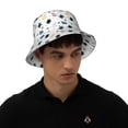 thumbnail image 6 of Daiia Turtles And Corals Pattern Bucket Hat - Trendy Cotton Sun Hat for Beach, Golf, Fishing - Fun Outdoor Vacation Boonie for Men and Women, 6 of 9