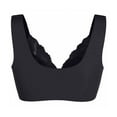 thumbnail image 3 of Women's Lace Bra Front Close Sexy Deep V Cami Halter Bralette Comfort Everyday Bra Plus Size, 3 of 8