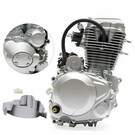 Wuzstar 200cc/ 250cc 4-Stroke Vertical Engine Motor Dirt Bike ATV Engine CG250 W/ 5-Speed Manual Transmission Air Cooled CDI