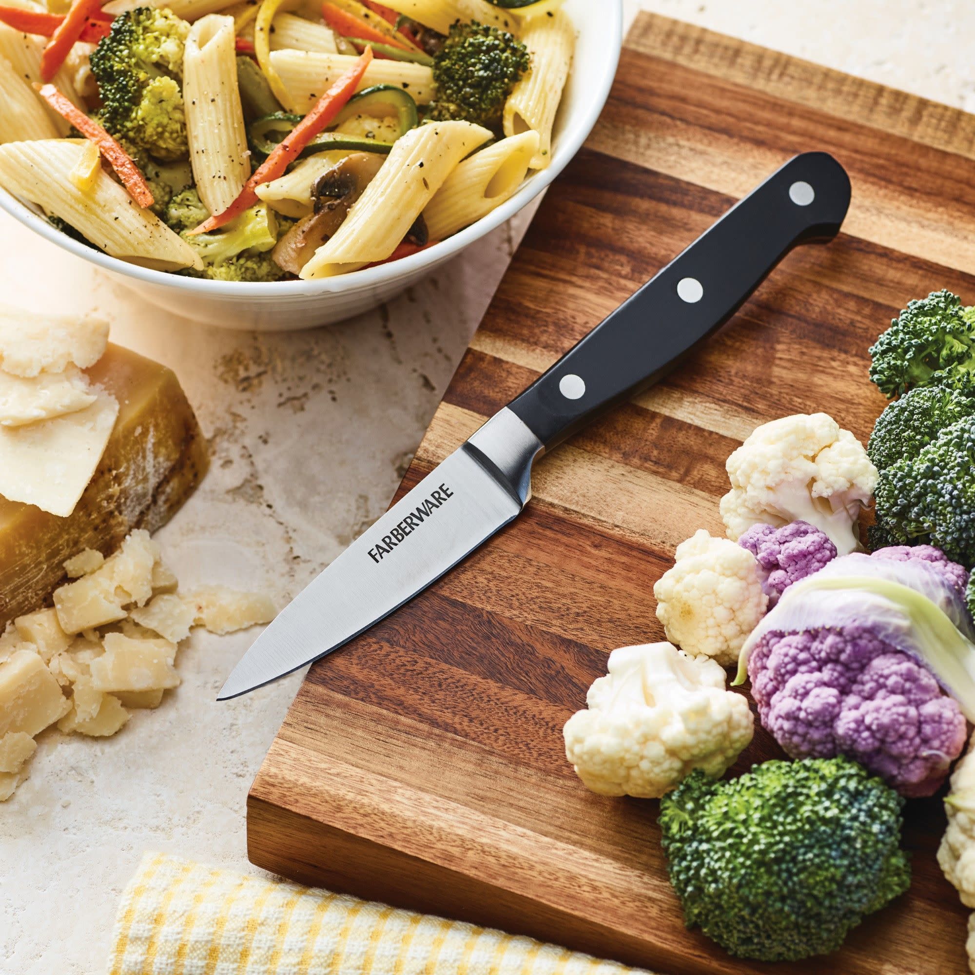 Farberware 3.5inch Triple Rivet Paring Knife with Blade Cover