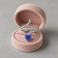 thumbnail image 5 of 7MM Heart Shape Wrap Bypass Ring Natural Tanzanite 925 Silver Women Valentines Day Gifts Rings, 5 of 6