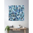thumbnail image 2 of Mermaid Scales, Ocean Blue Poster Wall Art, Modern Wall Decor, 16x16 UNFRAMED, 2 of 3