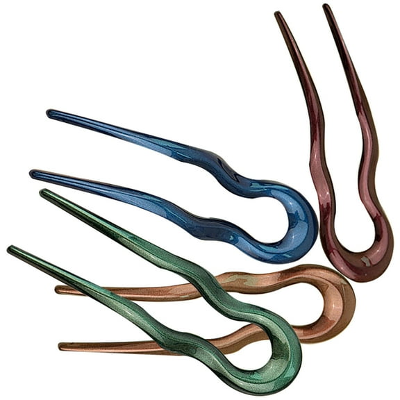 WRITWAA 4Pcs U Shaped French Hair Pins Vintage Hair Accessories for Updo Hairstyles