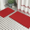 thumbnail image 1 of Alfombras de baño Fuzzy Chenille antideslizantes, alfombras de baño, alfombras de baño a rayas extrasuaves y absorbentes para interior/cocina. LuxUrux  tapetes para baño, 1 of 1
